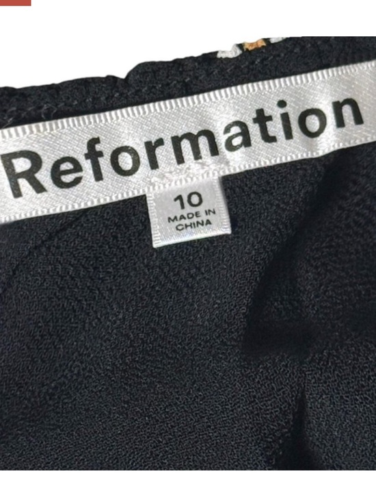 Reformation Dresses & Skirts - REFORMATION FLORAL COTTAGE CORE MIDI DRESS ROMANTIC BLOOMCORE BLACK SIZE 10